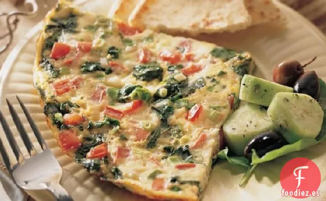 Frittata de Espinacas y Tomate
