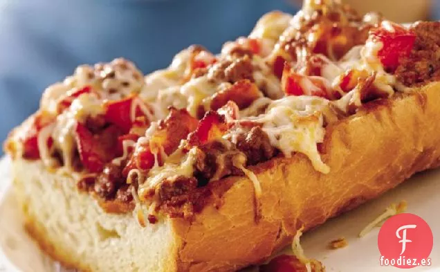 Pizza de Hamburguesa con Queso y Tocino