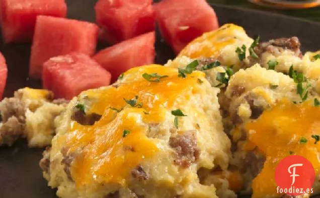 Cazuela de Sémola de Salchicha y queso (Cambio de imagen)