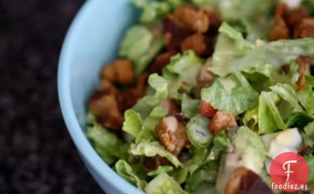 Ensalada Picada Con Tocino, Miel Y Mostaza