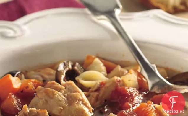 Sopa Italiana de Pasta y Pollo de Cocción Lenta