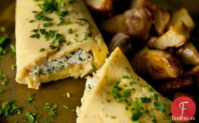 Tortilla de Queso de Cabra y Hierbas Frescas