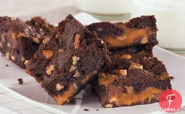 Brownies de Caramelo de Chocolate Negro