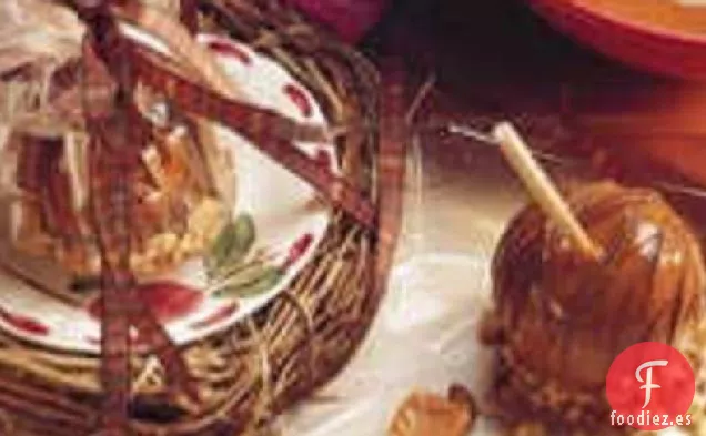 Manzanas De Caramelo Rociadas Con Chocolate