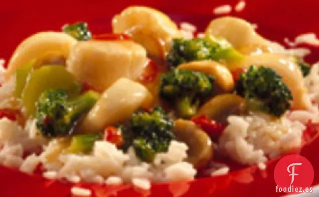 Vieiras Salteadas con Brócoli