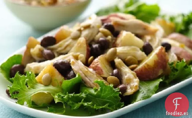 Ensalada de Pollo a la Patata Asada con Salsa Verde