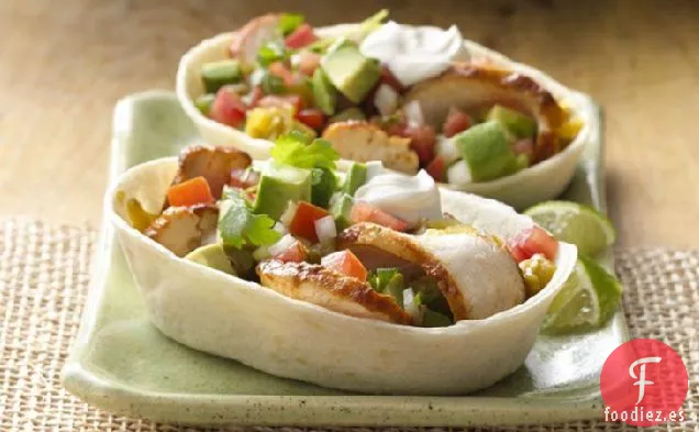 Tacos suaves Picantes de Pollo y Aguacate Stand ' N Stuff ®