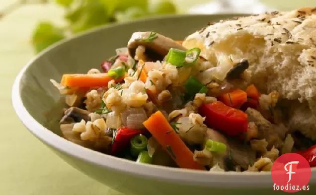 Cebada Tostada con Verduras Mixtas
