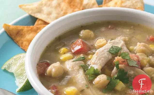 Sopa de Tortilla Verde de Pollo de Cocción Lenta