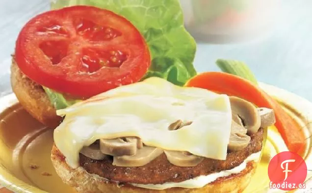 Hamburguesas Vegetarianas Suizas con Champiñones