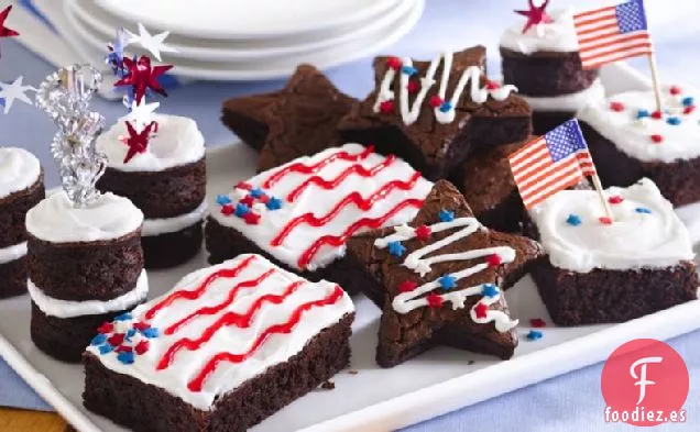 Brownies de Rayas y Estrellas