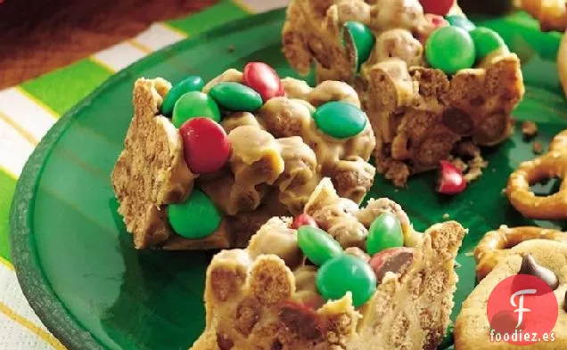 Barras de Cereales de Chocolate Navideño