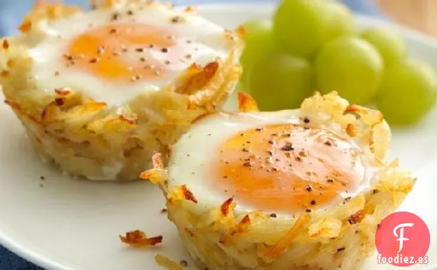 Huevo Cubierto Hash Brown Nidos