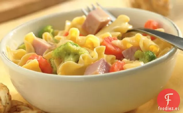 Jamón y Fideos Fáciles