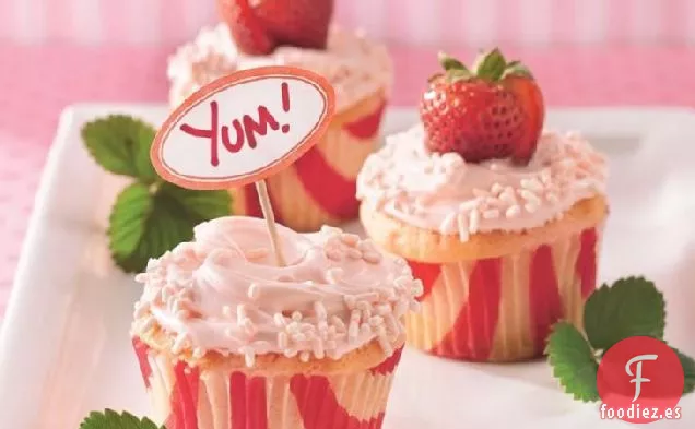 Cupcakes de Fresa y Crema