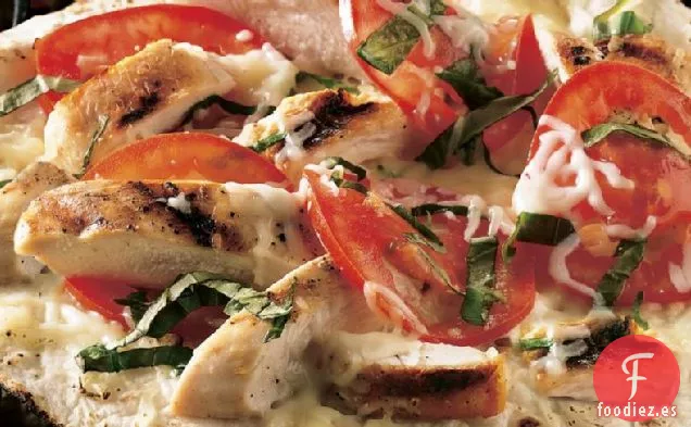 Pizzas Margherita de Pollo a la Parrilla