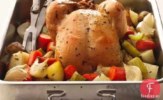 Pollo Asado con Tomillo y Verduras