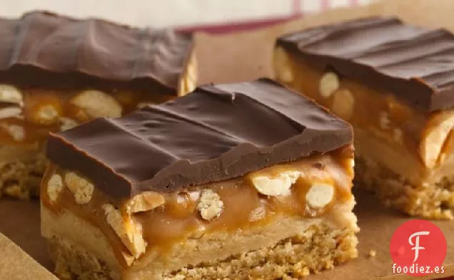 Barras de Caramelo con Galletas de Mantequilla de Maní