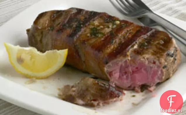 Atún Baconizado Con Mantequilla De Limón