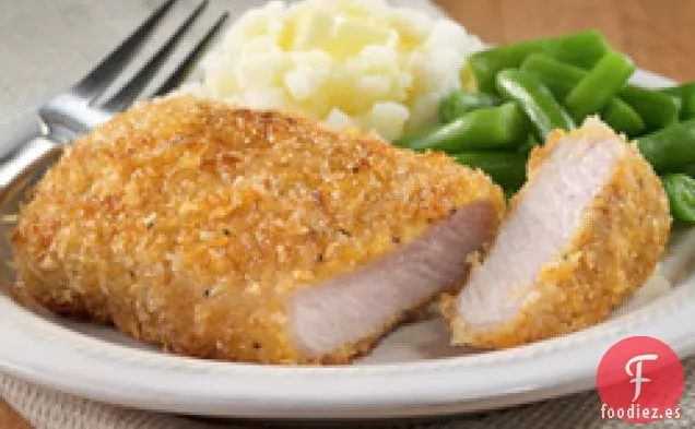 Chuletas de Cerdo empanadas con Mostaza