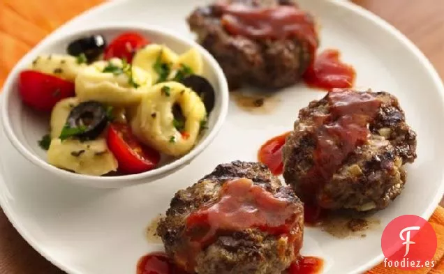 Mini Brochetas de Hamburguesa a la Parrilla