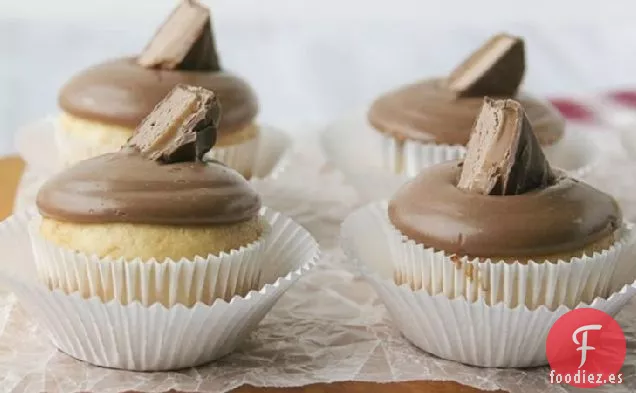 Cupcakes con Glaseado de Barra de Caramelo