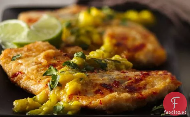 Tilapia Especiada con Salsa de Mango y Lima Melosa