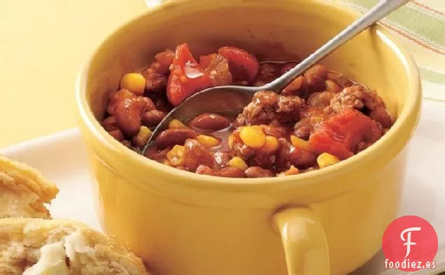 Chile de Maíz y Frijoles Carnosos