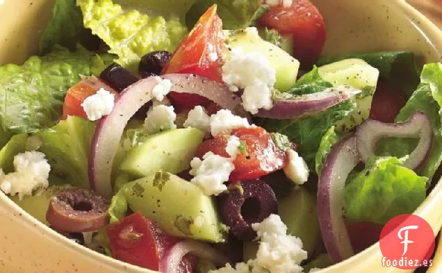 Ensalada Griega Fresca de Jardín Sin Gluten