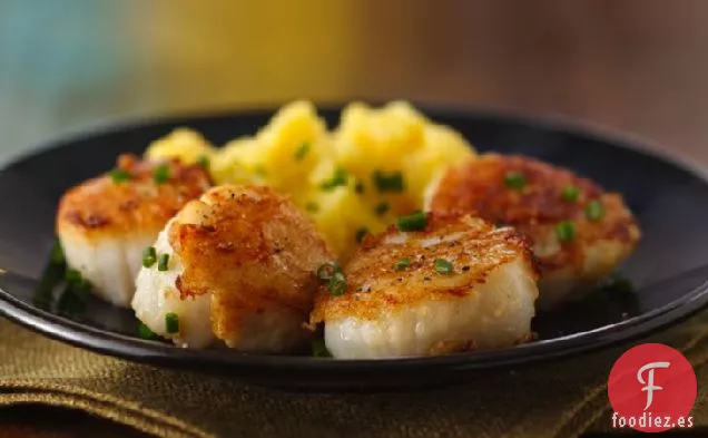Vieiras de Parmesano a la Sartén