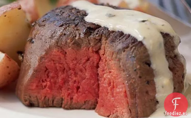 Solomillo de Ternera con Salsa de Crema de Estragón y Mostaza