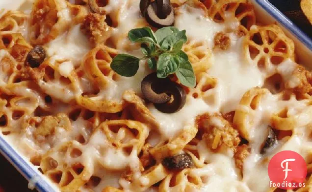Cazuela de Pizza con Salchicha de Pavo