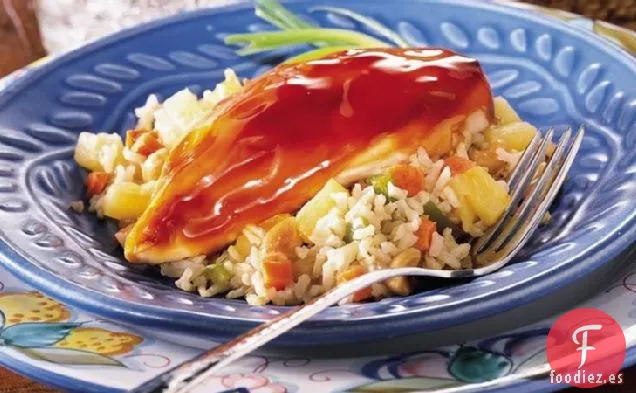Pollo con Piña y Arroz Integral