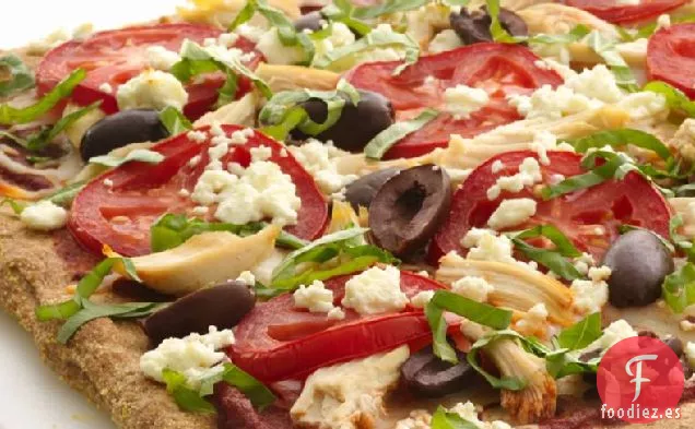 Pizza de Pollo Griega Delgada
