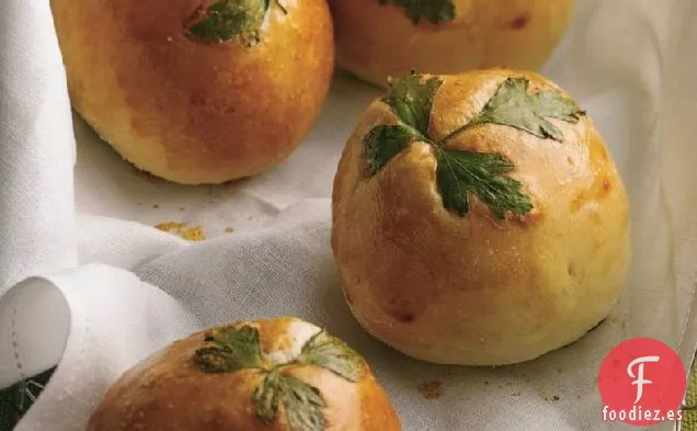 Rollos Con Cubierta De Hierbas Frescas
