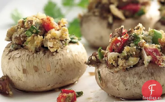 Setas Rellenas de Gorgonzola y Avellana