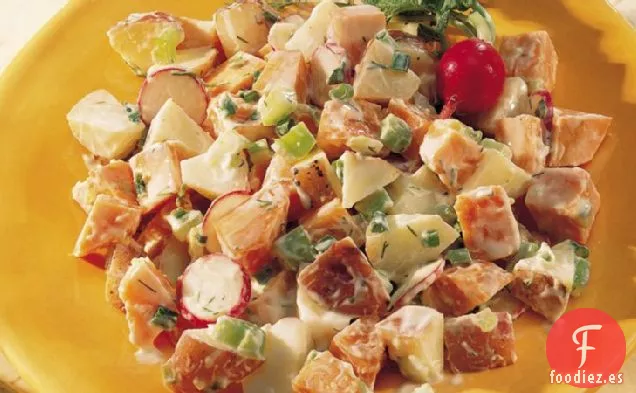 Ensalada de Dos Patatas con Aderezo de Eneldo