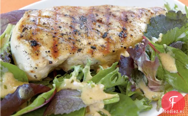 Pollo a la Parrilla con Salsa de Estragón y Mostaza