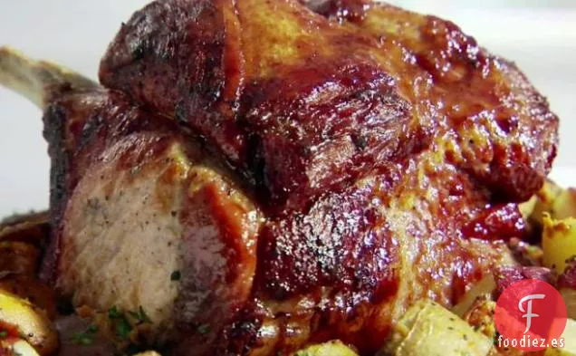 Asado de Cerdo con Glaseado de Mostaza de Manzana