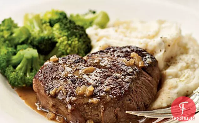Filetes de Lomo Glaseado con Brandy y Mostaza