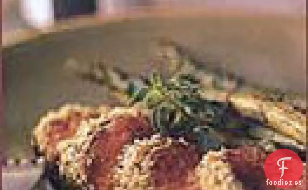 Lomos de Cordero con Migas de Mostaza