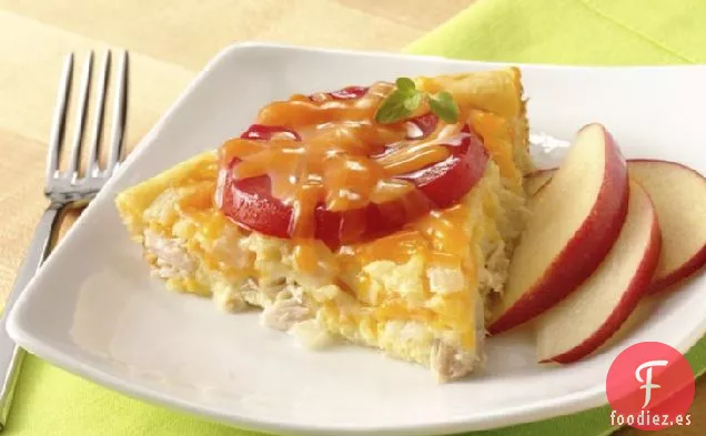 Pastel de Atún, Tomate y Queso Cheddar Increíblemente Fácil