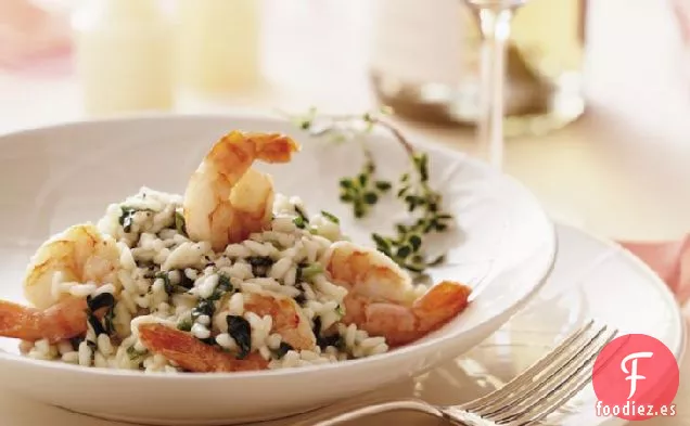 Risotto de Camarones con Champán