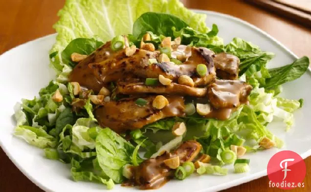 Ensalada Asiática de Pollo con Cacahuetes