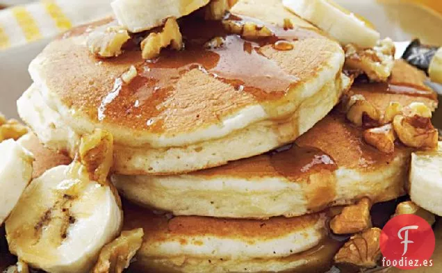 Tortitas de Avena con Jarabe de Nuez de Plátano