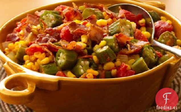 Quingombó, Maíz y Tomates