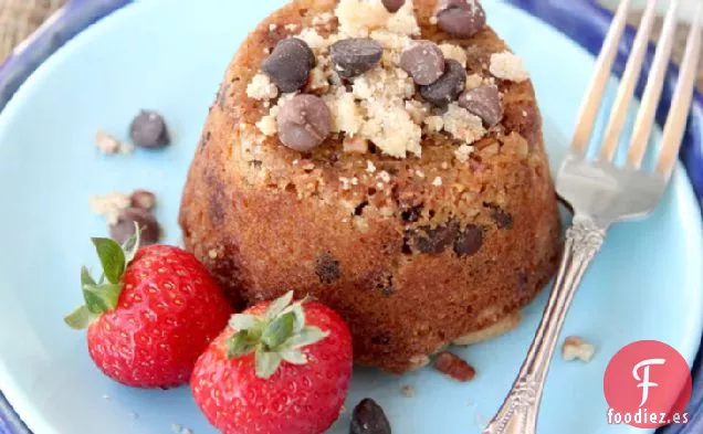 Pasteles de Café con Chispas de Chocolate y Nueces Pecanas