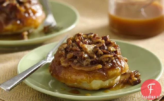 Rollos de Manzana de Caramelo Pegajoso para Dos