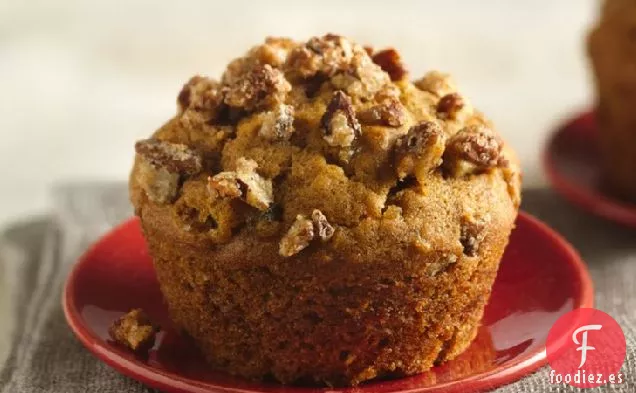 Magdalenas de Calabaza de Jengibre Doble con Nueces Dulces Confitadas