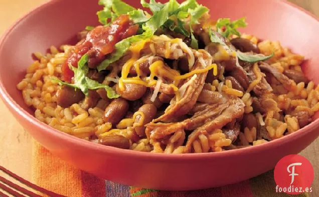 Cuencos de Burrito de Cerdo Cocidos a Fuego Lento